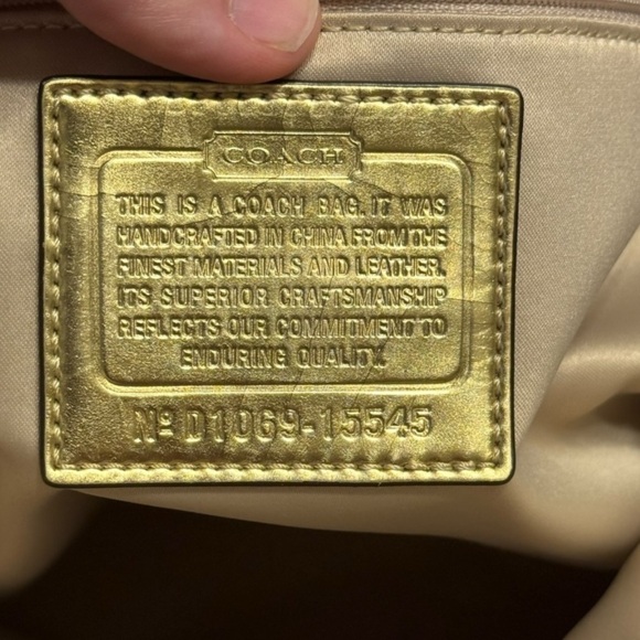 COACH Poppy Goldy Tote Rare Canvas Rhinestone Collectors Edition Y2K - Picture 9 of 14